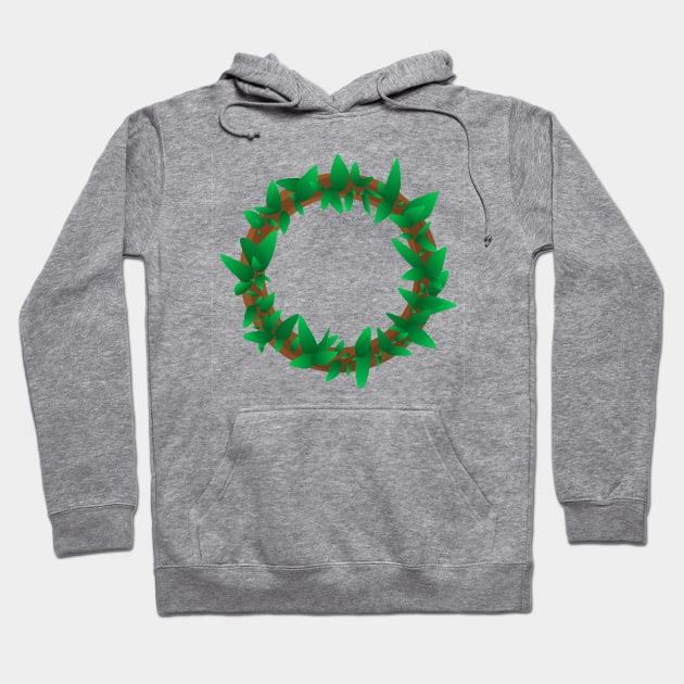 Circle Wood Leaf Game Play Button Hoodie by crackerflake